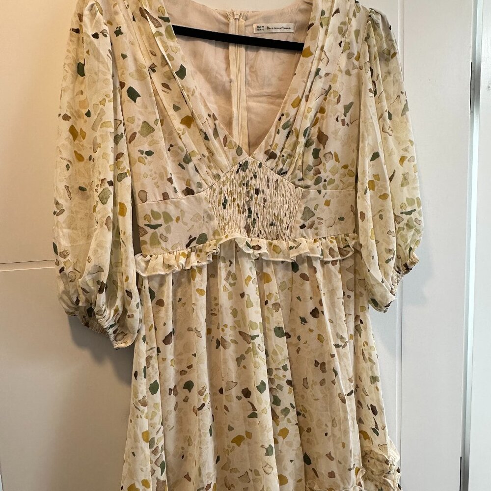 Spring Summer V Neck Mini Dress - Picture 2 of 7